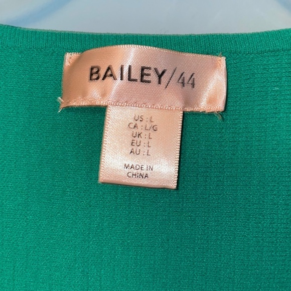 Bailey 44 Ribbed Puffy Patchwork Blouse Green Long-Sleeve Top Size Large - Picture 2 of 7